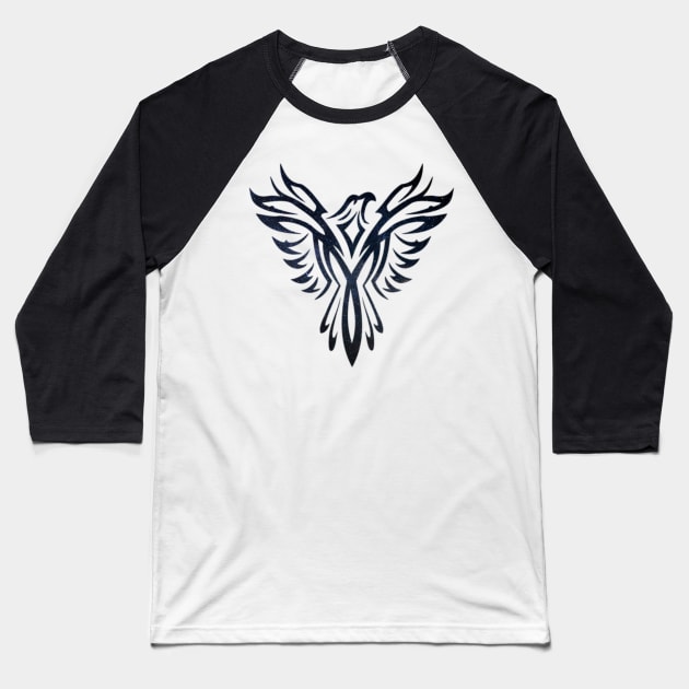 Night Sky Stars Phoenix Mythical Bird Rising Born Again Gift Baseball T-Shirt by twizzler3b